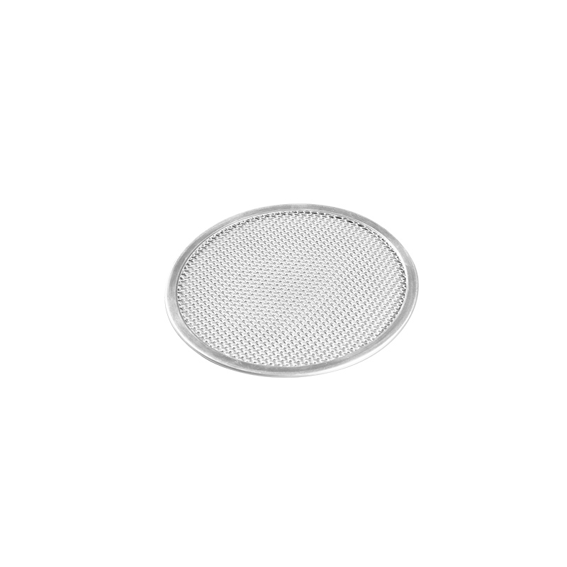 Round 8-inch diameter seamless aluminyo mesh pizza screen